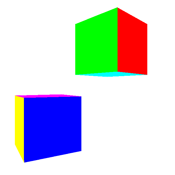 Figure 12-4: The cubes now look like cubes, regardless of the ordering of their triangles.