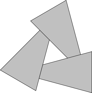 Figure 12-2: There is no way to sort these triangles “back-to-front.”