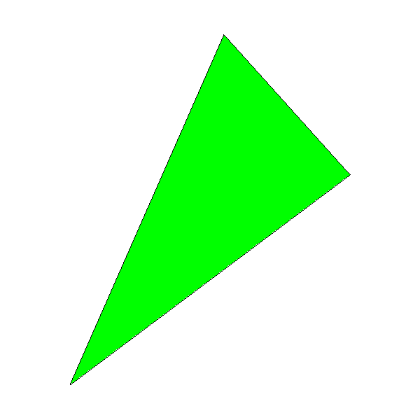 Figure 7-3: A filled triangle, with wireframe edges for verification