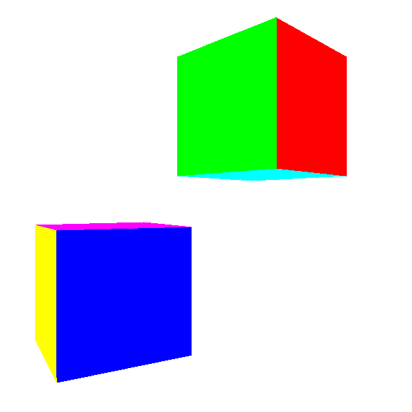 Figure 12-4: The cubes now look like cubes, regardless of the ordering of their triangles.